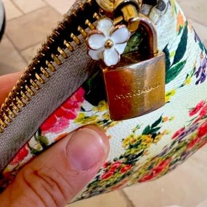 Dolce & Gabbana Floral Wallet with Gold Accents